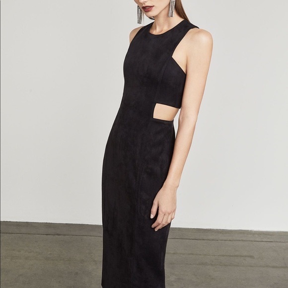 BCBG MaxAzria Faux Suede cutout Dress. NWT - Picture 1 of 14
